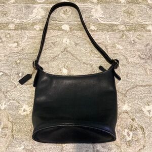 COPY - Coach Classics Black leather duffle. RARE! Made in NYC
